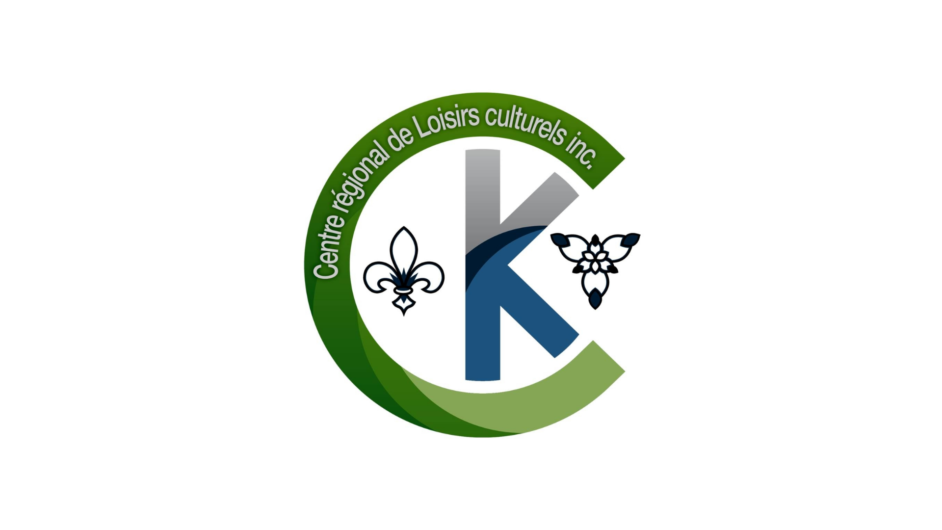 Timmins Care Logo of Centre régional de Loisirs culturels inc. with a green "C", a blue "K", a fleur-de-lis, and a stylized flower. Cochrane District Social Services Administration Board