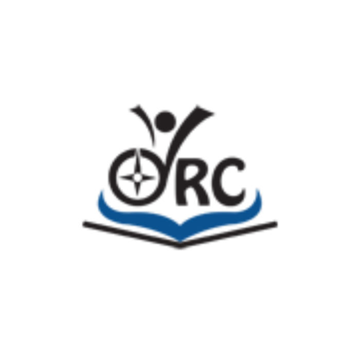 Timmins Care Logo featuring the letters "ORC" with a stylized person, a compass, and an open book with blue elements. Cochrane District Social Services Administration Board