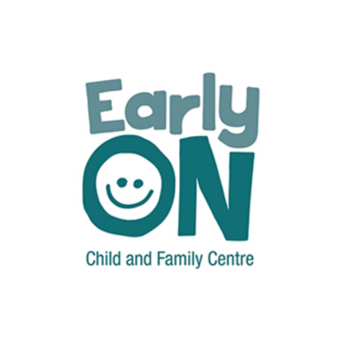 Timmins Care Logo of EarlyON Child and Family Centre featuring the text "Early ON" with a smiling face inside the letter "O". Cochrane District Social Services Administration Board