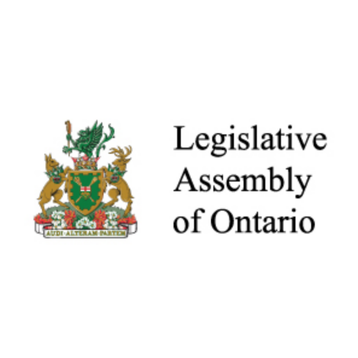 Timmins Care Emblem of the Legislative Assembly of Ontario showing a shield with a cross and a deer on each side, with "Legislative Assembly of Ontario" text to the right. Cochrane District Social Services Administration Board