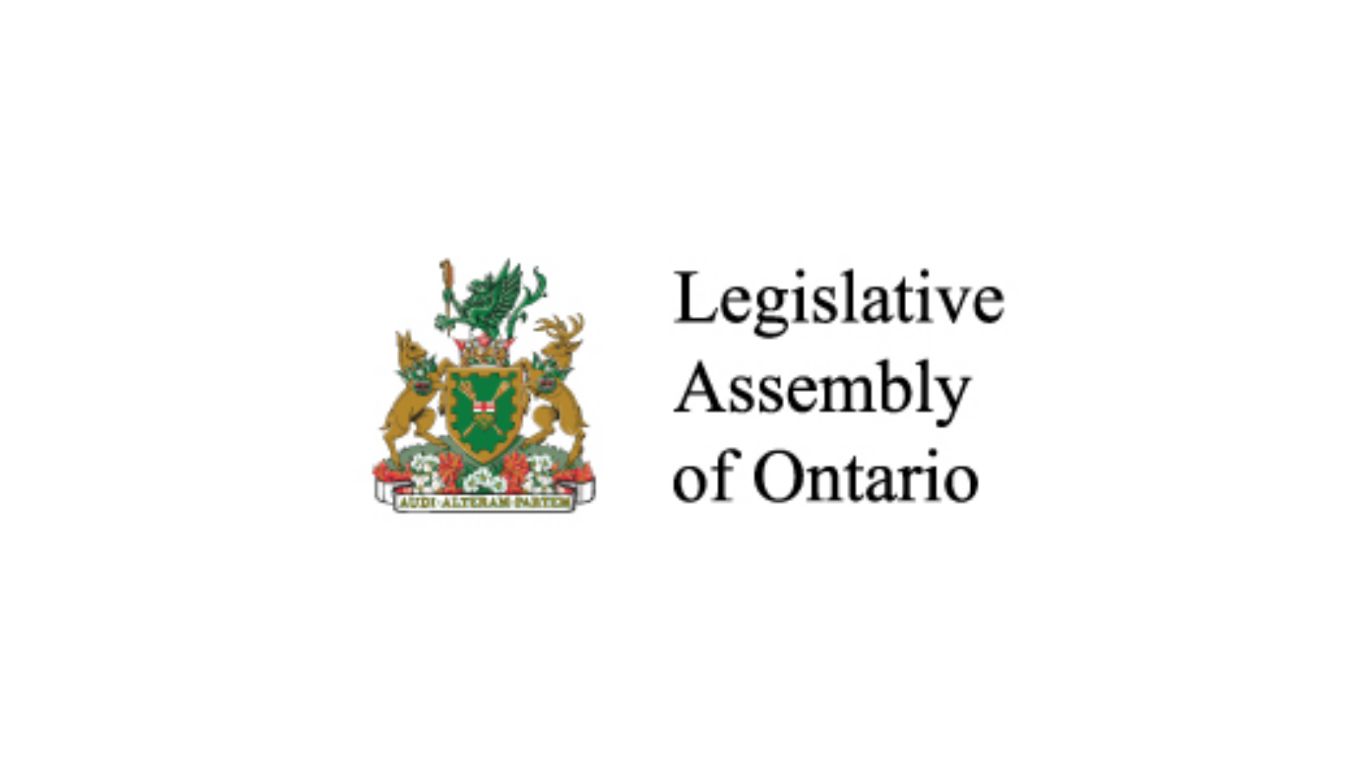 Timmins Care Emblem of the Legislative Assembly of Ontario showing a shield with a cross and a deer on each side, with "Legislative Assembly of Ontario" text to the right. Cochrane District Social Services Administration Board