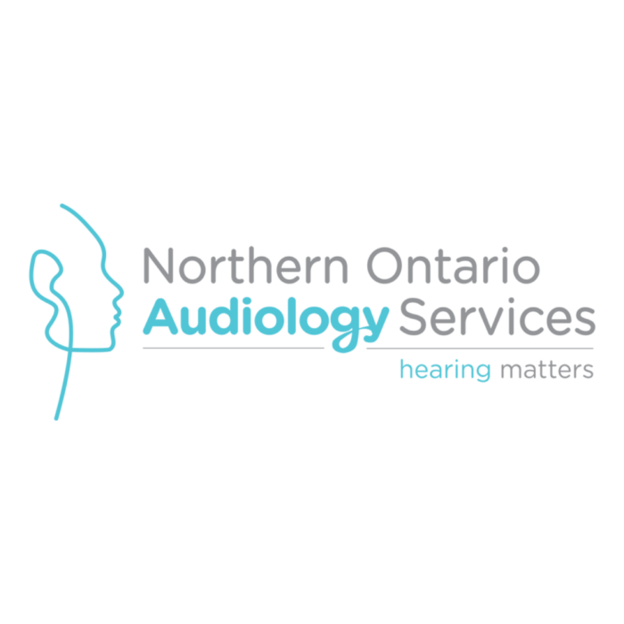 Timmins Care Logo of Northern Ontario Audiology Services with the text "Northern Ontario Audiology Services" and "hearing matters" beside a stylized outline of a human head and ear. Cochrane District Social Services Administration Board