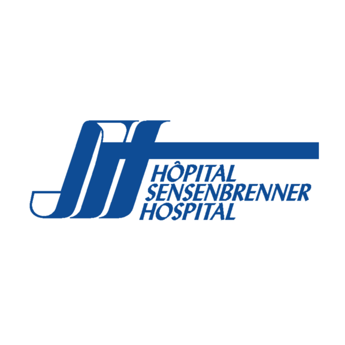 Timmins Care Logo of Hôpital Sensenbrenner Hospital with blue letters "JH" followed by the hospital's name in both French and English on a white background. Cochrane District Social Services Administration Board