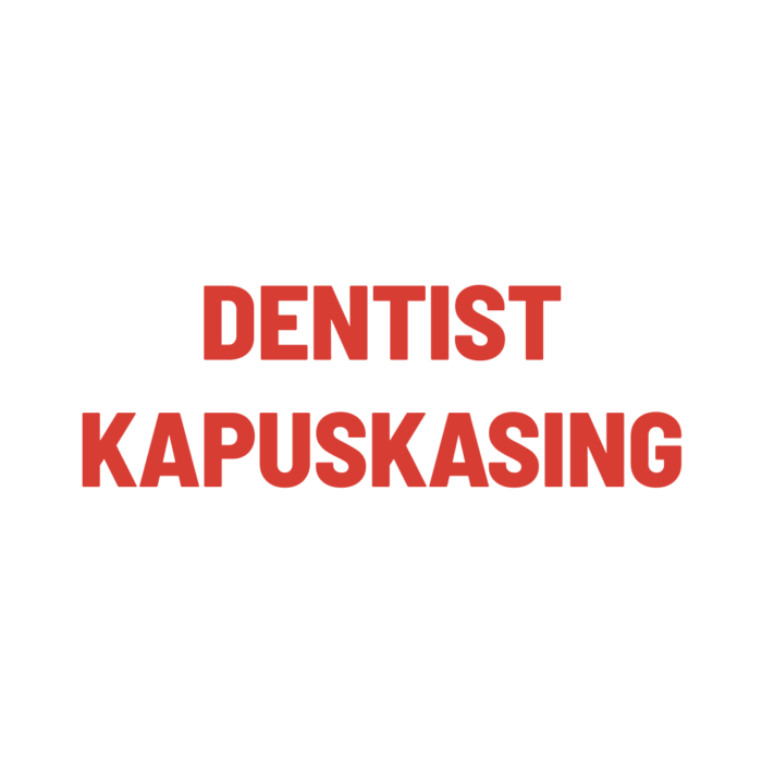 Timmins Care Text in red reads "DENTIST KAPUSKASING" on a white background. Cochrane District Social Services Administration Board