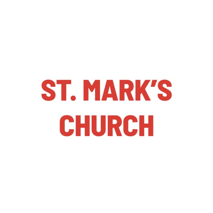 Timmins Care Text: "St. Mark's Church" in bold red letters on a white background. Cochrane District Social Services Administration Board