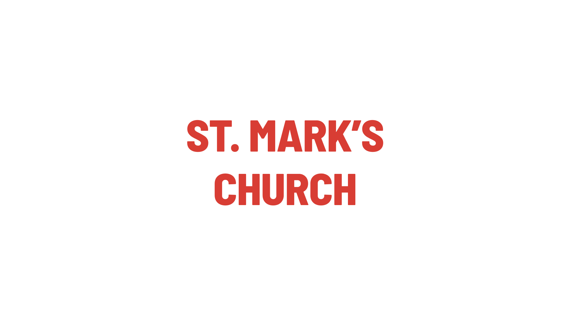 Timmins Care Text: "St. Mark's Church" in bold red letters on a white background. Cochrane District Social Services Administration Board