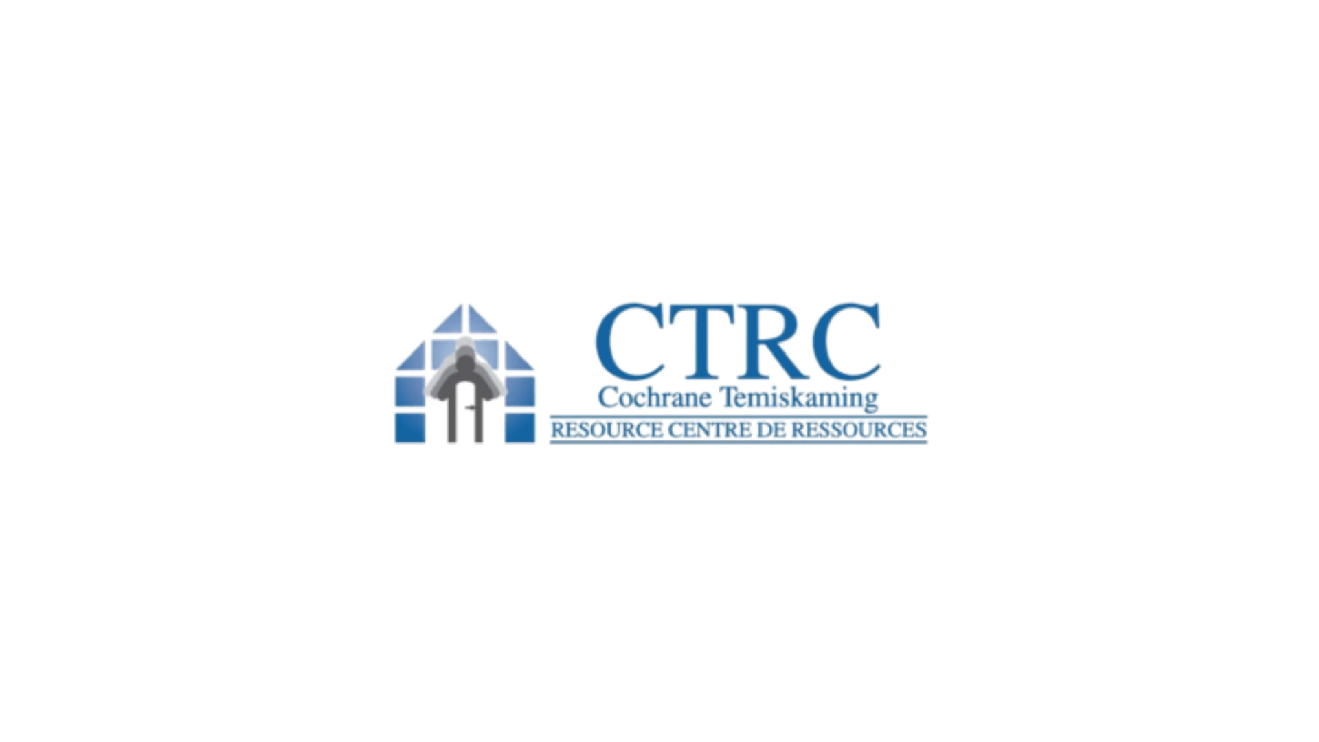 Timmins Care Logo of the Cochrane Temiskaming Resource Centre (CTRC) with blue initials and text, and an icon of a house with a person inside. Cochrane District Social Services Administration Board