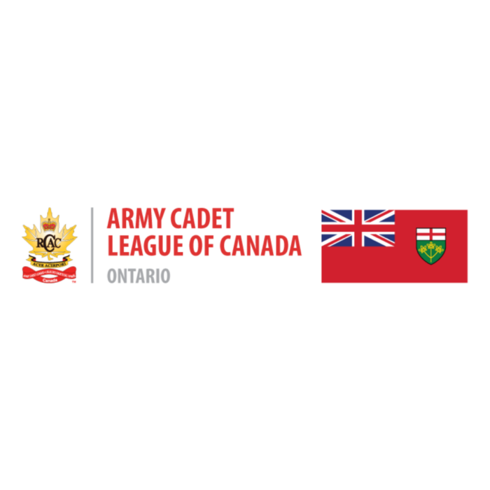 Timmins Care Logo of the Army Cadet League of Canada, Ontario, featuring the Union Jack and the provincial flag of Ontario. Cochrane District Social Services Administration Board