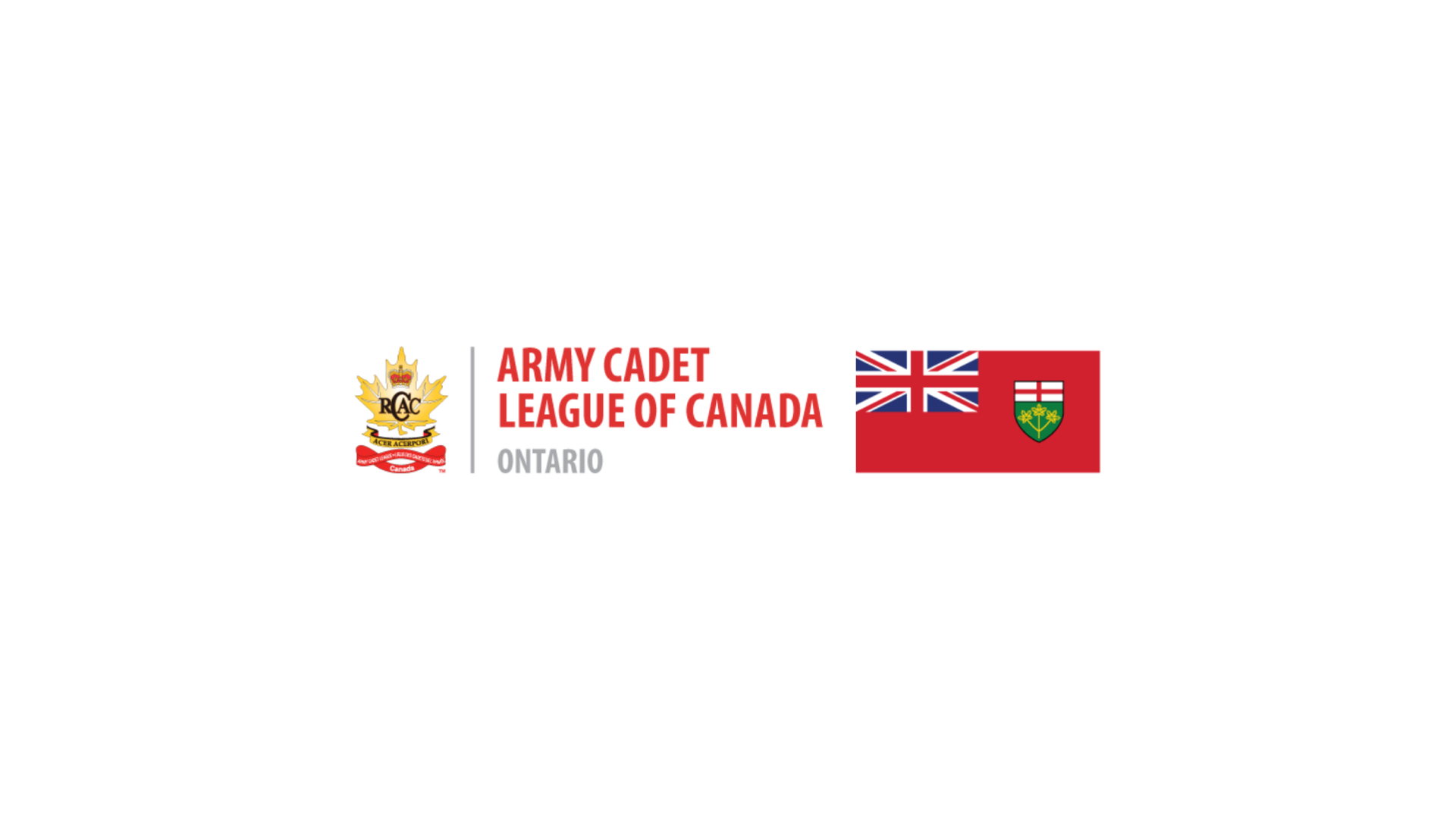 Timmins Care Logo of the Army Cadet League of Canada, Ontario, featuring the Union Jack and the provincial flag of Ontario. Cochrane District Social Services Administration Board