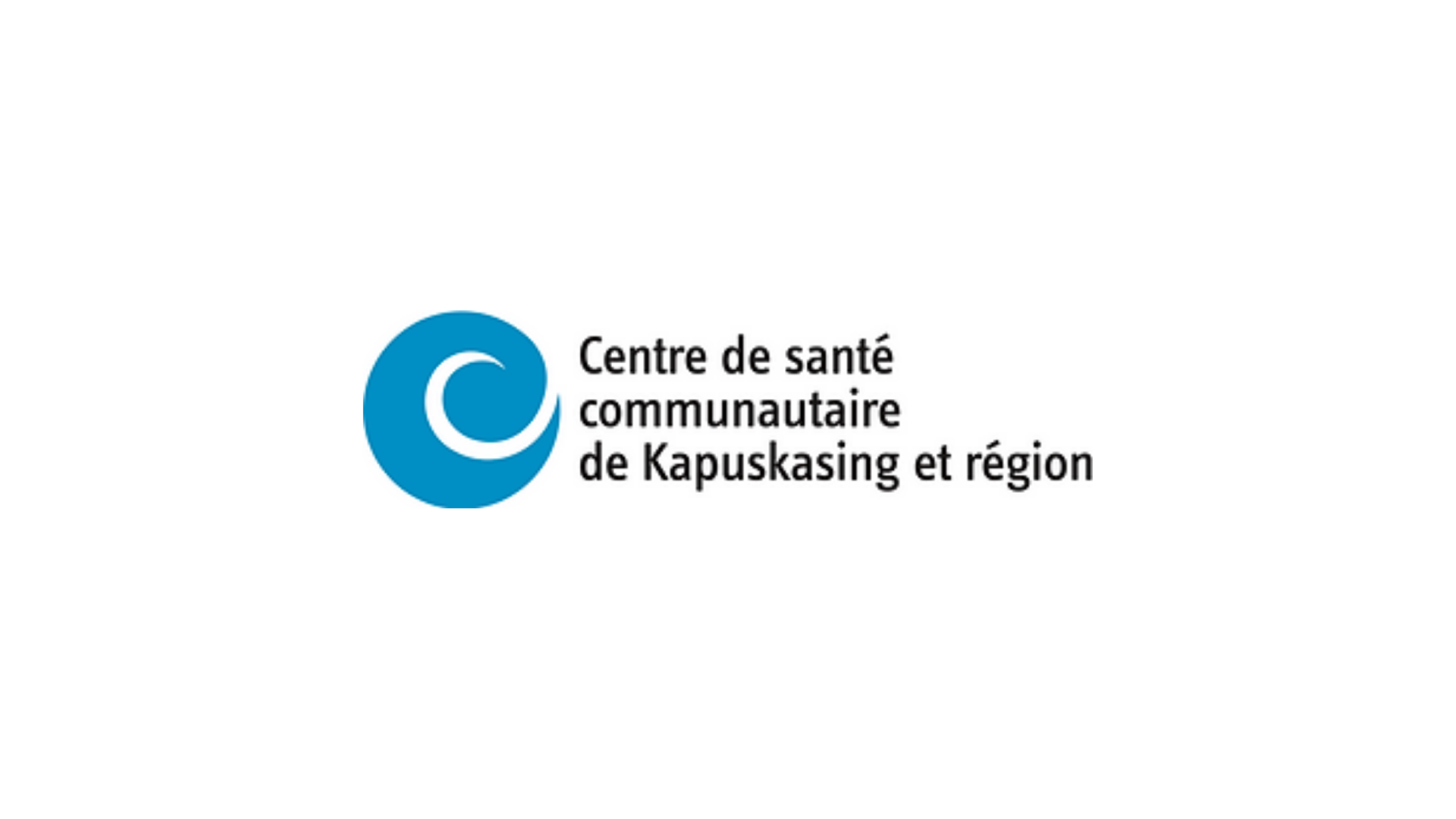 Timmins Care Logo of the "Centre de santé communautaire de Kapuskasing et région" with a blue circular graphic element to the left of the text. Cochrane District Social Services Administration Board