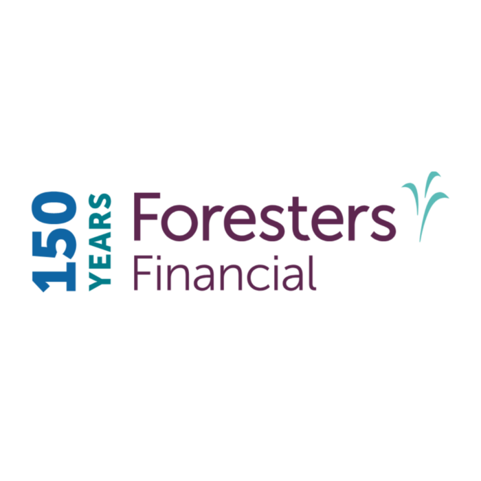 Timmins Care Logo of Foresters Financial with "150 Years" written vertically on the left and the company's name alongside a stylized tree on the right. Cochrane District Social Services Administration Board