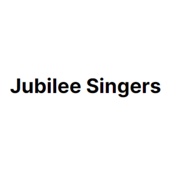 Timmins Care Text on a white background that reads "Jubilee Singers" in bold, black font. Cochrane District Social Services Administration Board