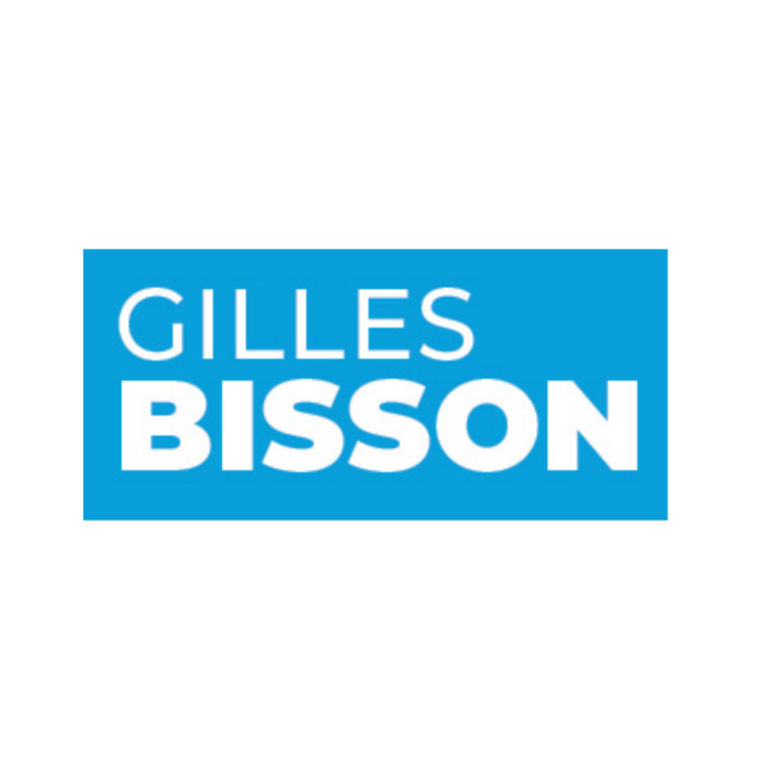 Timmins Care A blue rectangle with the text "Gilles Bisson" in white; "Gilles" appears in smaller font above "Bisson". Cochrane District Social Services Administration Board