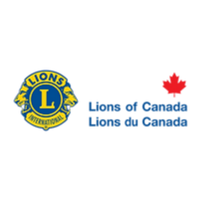 Timmins Care Lions Clubs International logo next to "Lions of Canada", with a small red maple leaf on the right. Cochrane District Social Services Administration Board