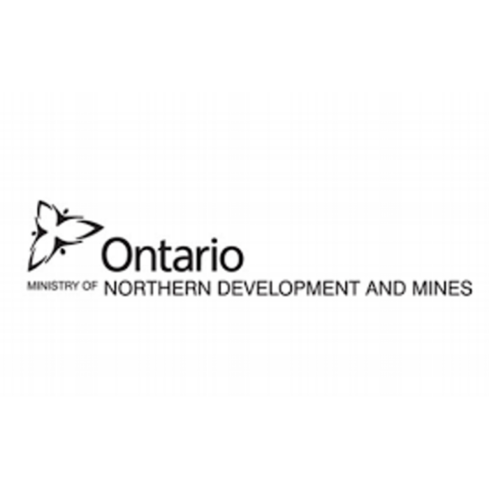 Timmins Care Logo of Ontario Ministry of Northern Development and Mines featuring a trilium flower symbol on the left, with the text "Ontario Ministry of Northern Development and Mines" on the right. Cochrane District Social Services Administration Board